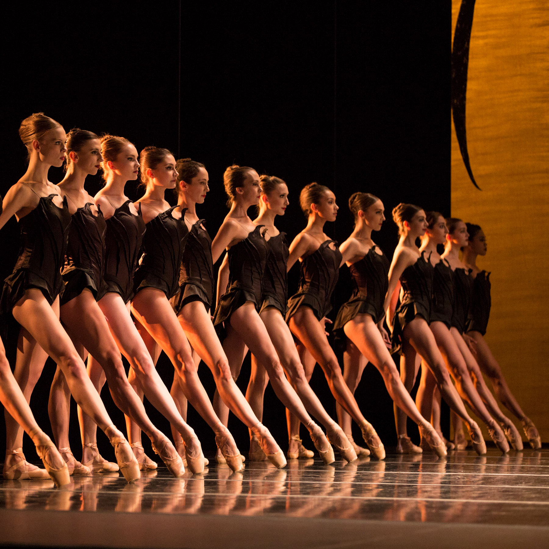 Pacific Northwest Ballet company dancers in Crystal Pite’s Emergence. Photo © Angela Sterling