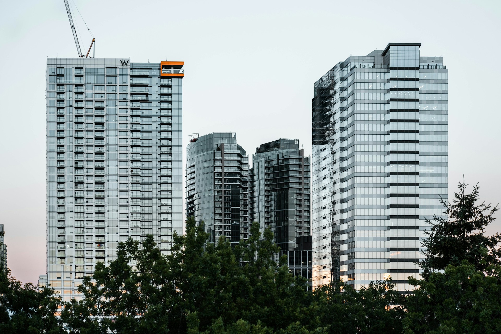Bellevue, WA downtown buildings skyline. Photo by Zac Gudakov.